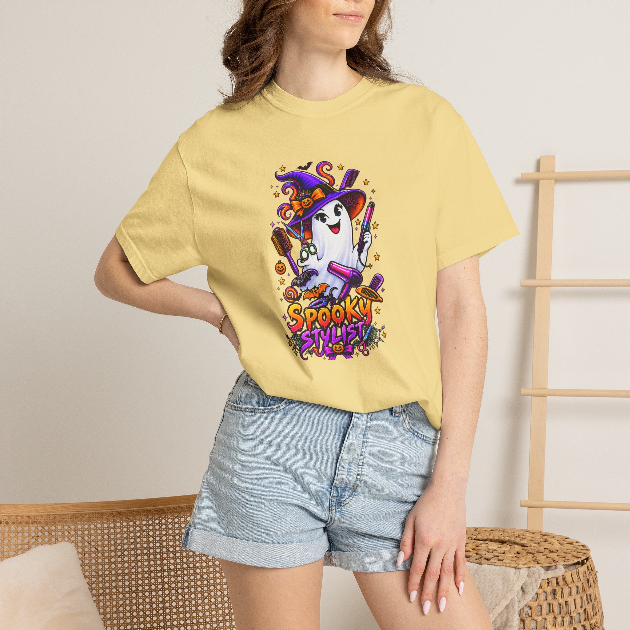 Spooky Stylist Halloween Tee – Adult Unisex Beauty Salon Party Shirt