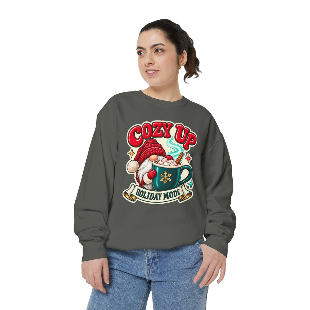 Cozy Up Christmas Mode Gnome Cocoa Sweatshirt