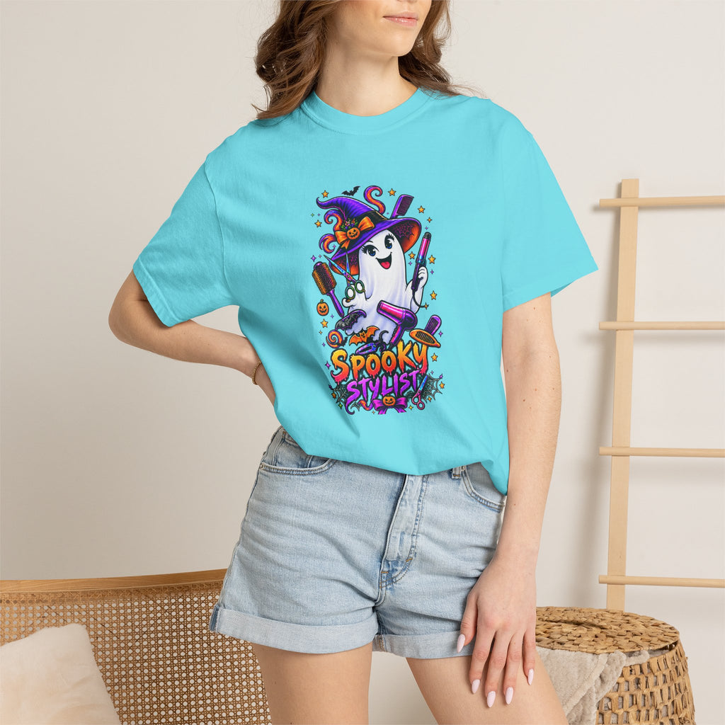 Spooky Stylist Halloween Tee – Adult Unisex Beauty Salon Party Shirt