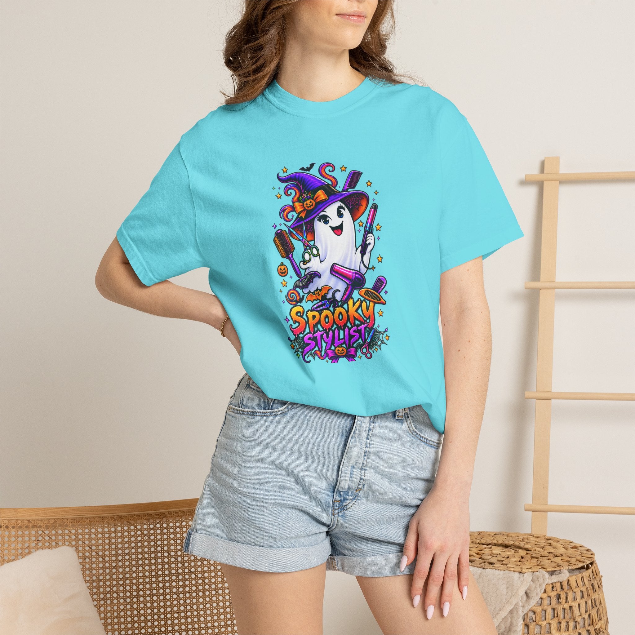 Spooky Stylist Halloween Tee – Adult Unisex Beauty Salon Party Shirt