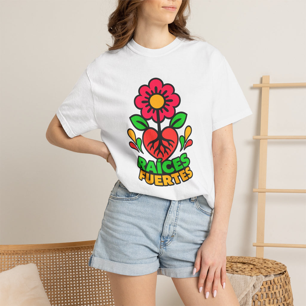 Raíces Fuertes Latino Heritage Heavyweight Tee 🌺❤️