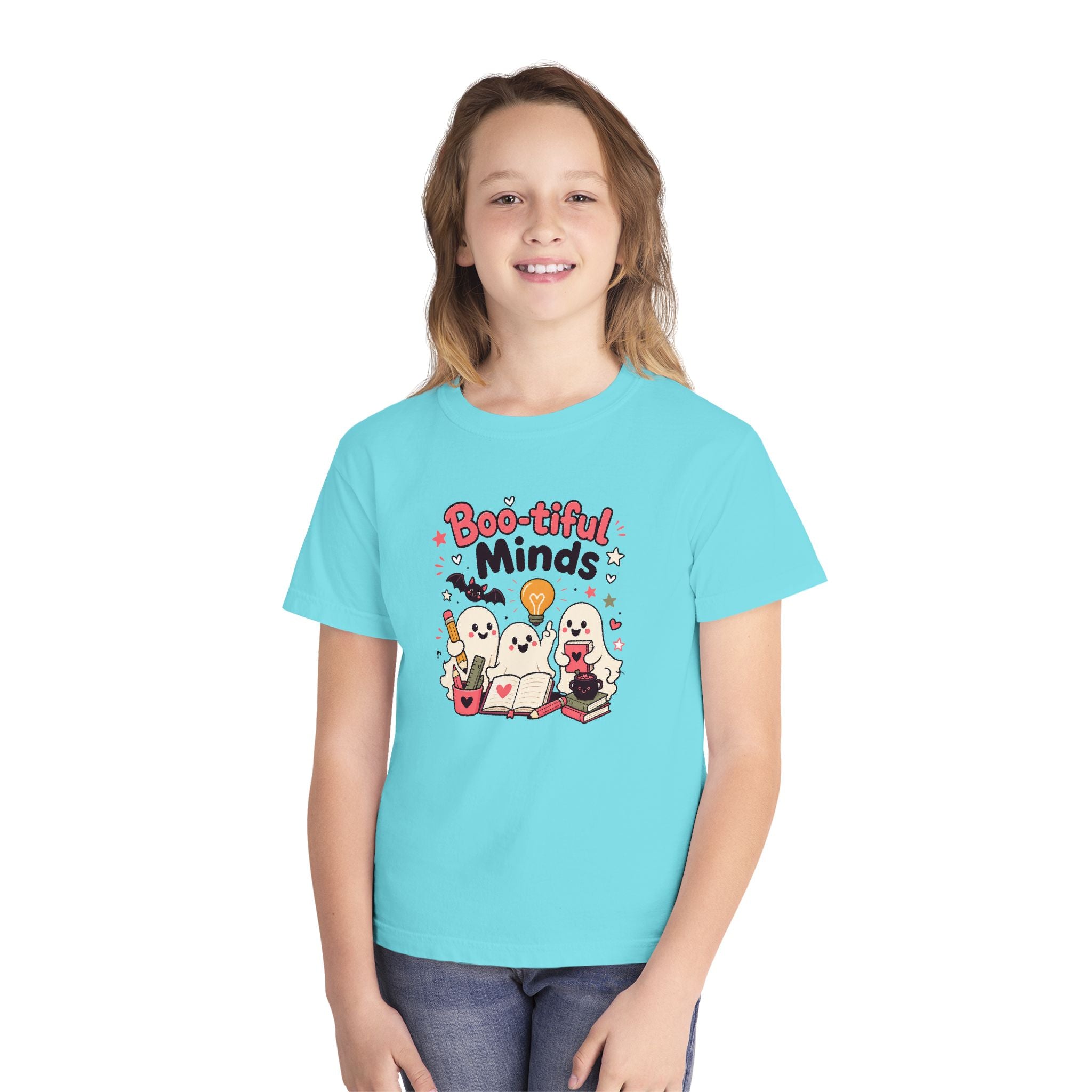 Boo-tiful Minds Youth Halloween Learning Tee 👻💡