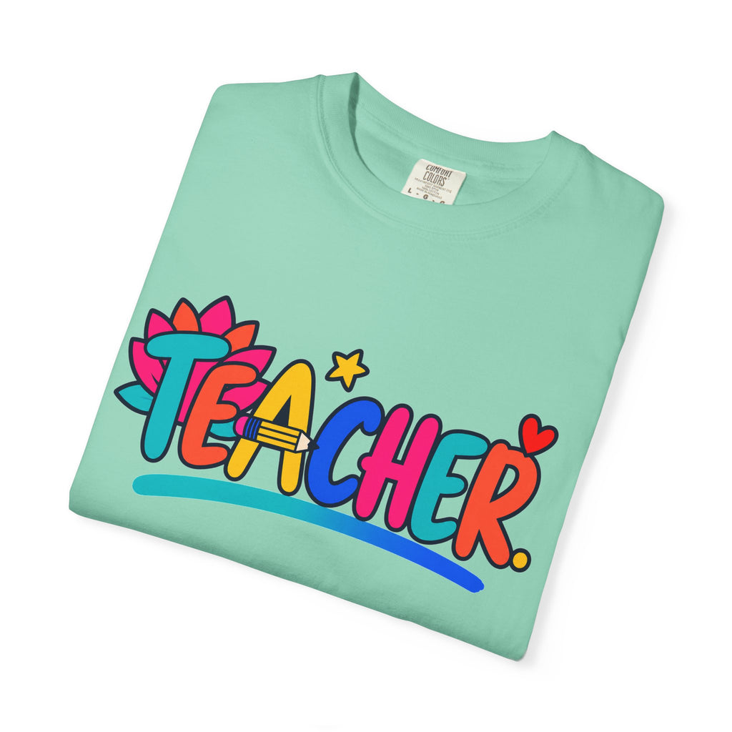 Colorful Teacher Comfort Colors® Heavyweight Tee 🍎✏️