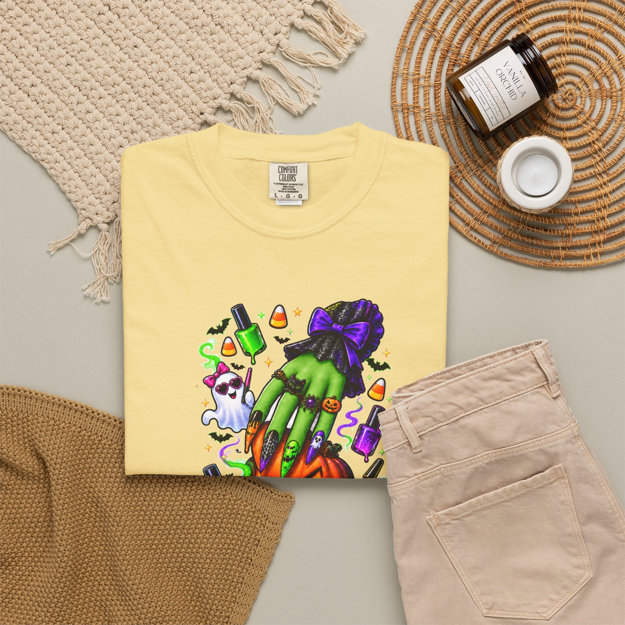 Nail Witch Halloween Tee – Adult Unisex Nail Tech & Beauty Salon Shirt