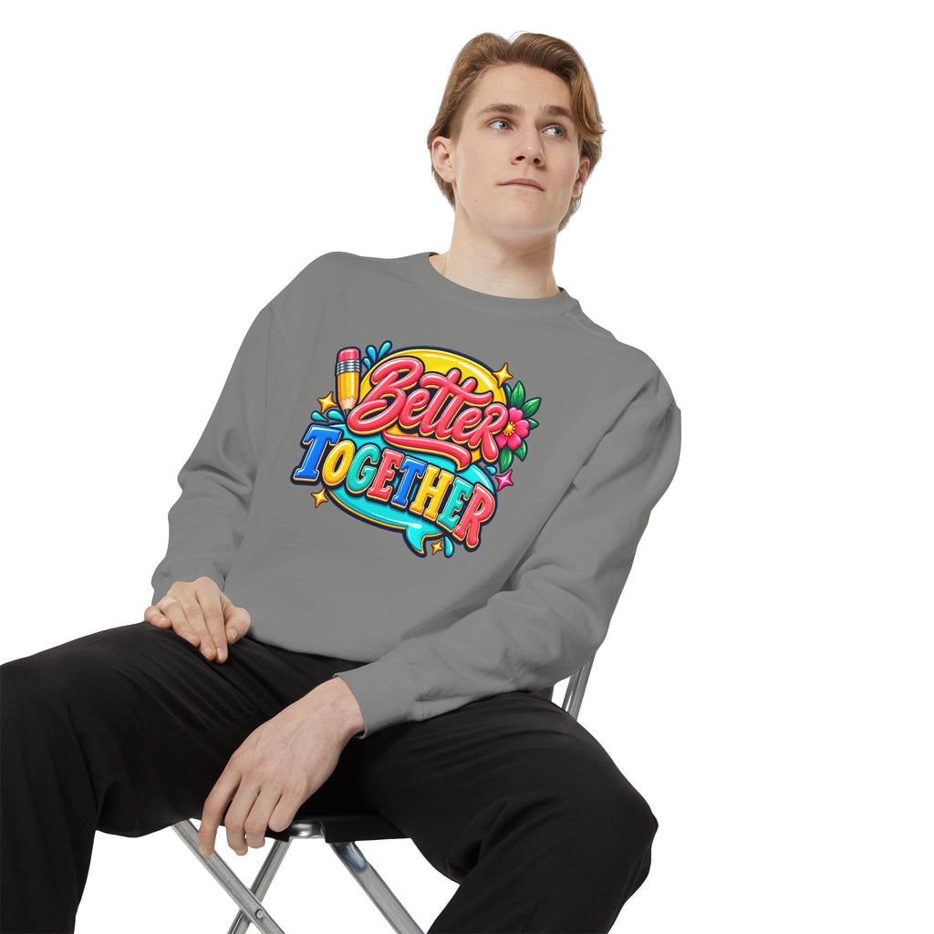 Better Together Sweatshirt Colorful Retro Graphic Crewneck