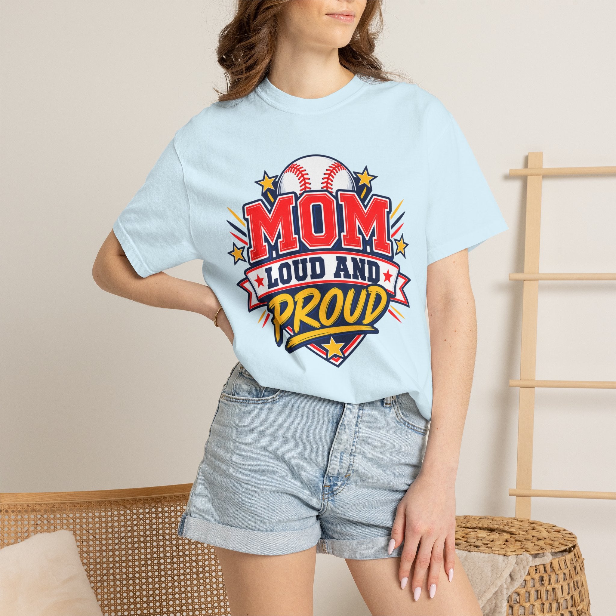 Baseball Mom Loud and Proud Comfort Colors® Tee ⚾️💙
