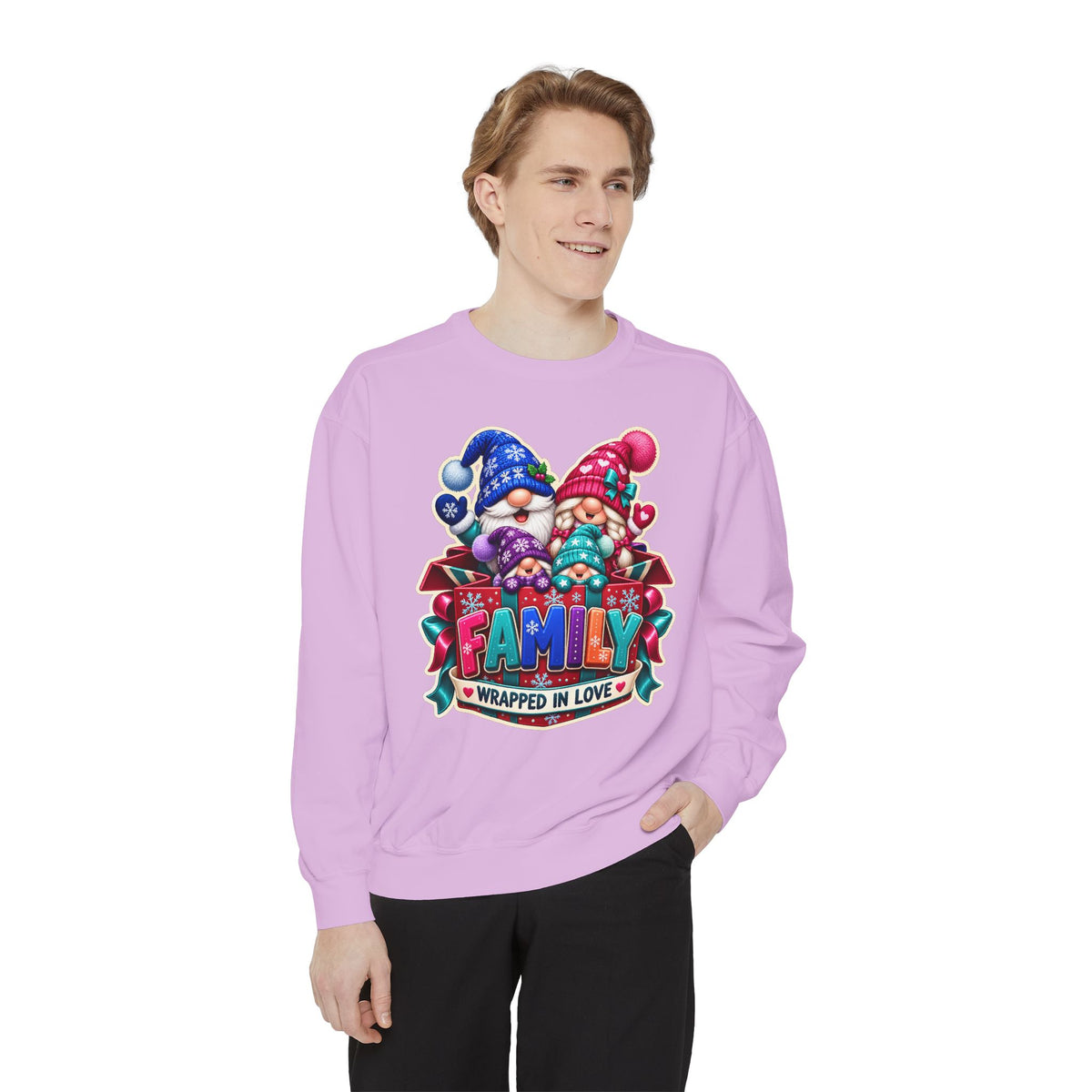 Family Wrapped in Gnome Love Christmas Sweatshirt