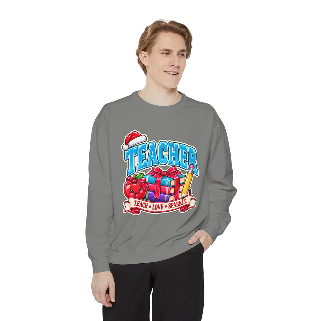 Teach • Love • Sparkle Christmas Teacher Sweatshirt