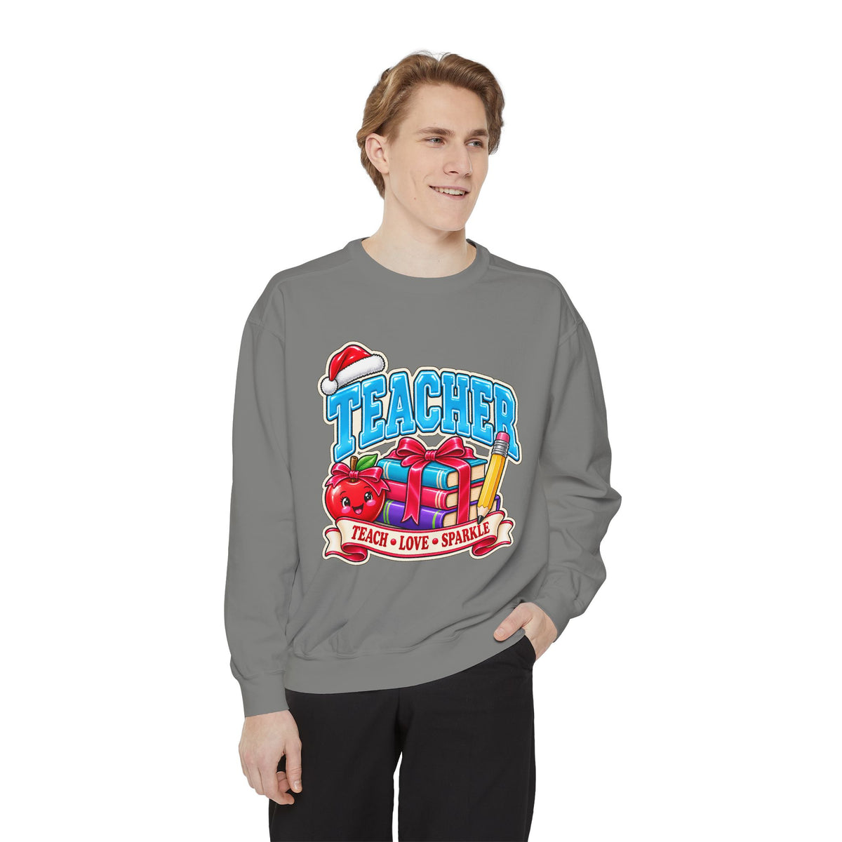 Teach • Love • Sparkle Christmas Teacher Sweatshirt