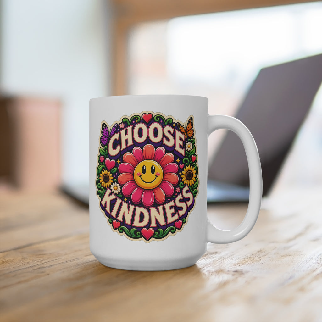 Choose Kindness Mug - Inspirational Coffee Cup - Positive Gift for Teachers, Students, Coworkers, Women and Everyday Encouragement