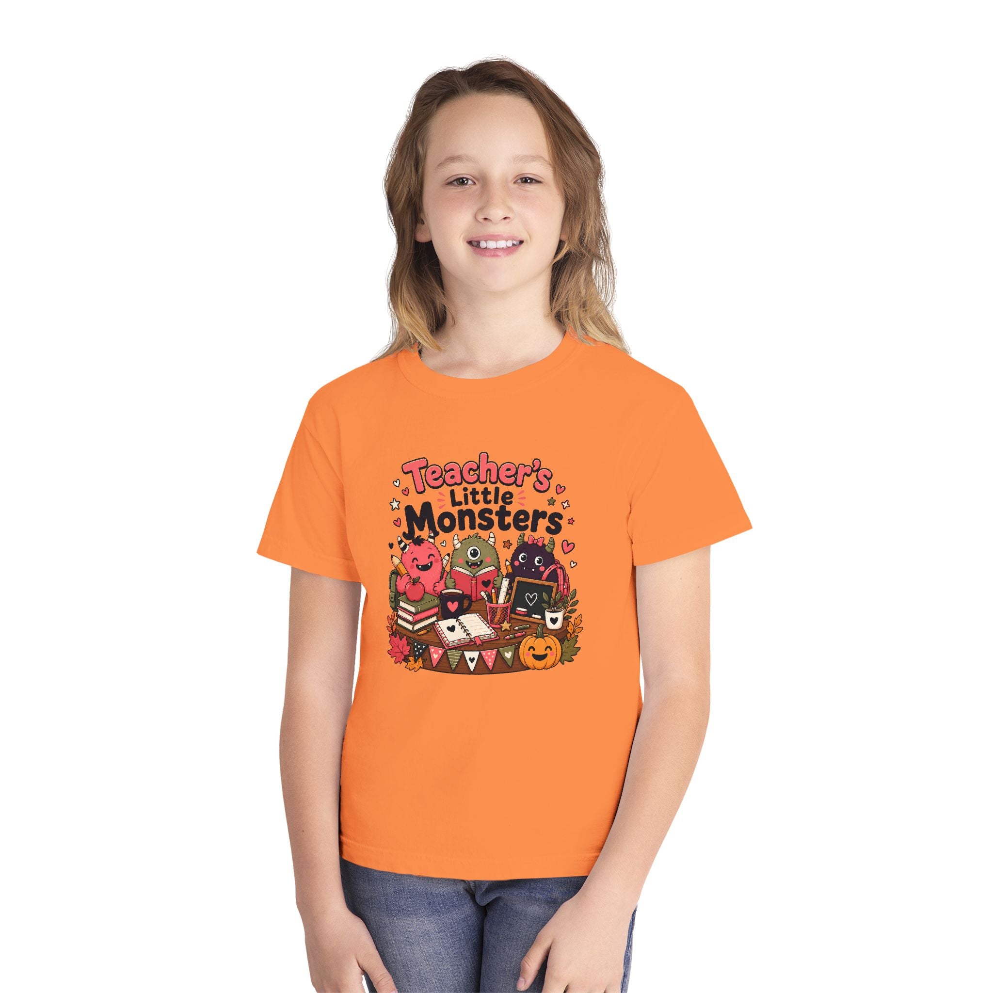 Teacher’s Little Monsters Youth Retro Tee 🍎📚