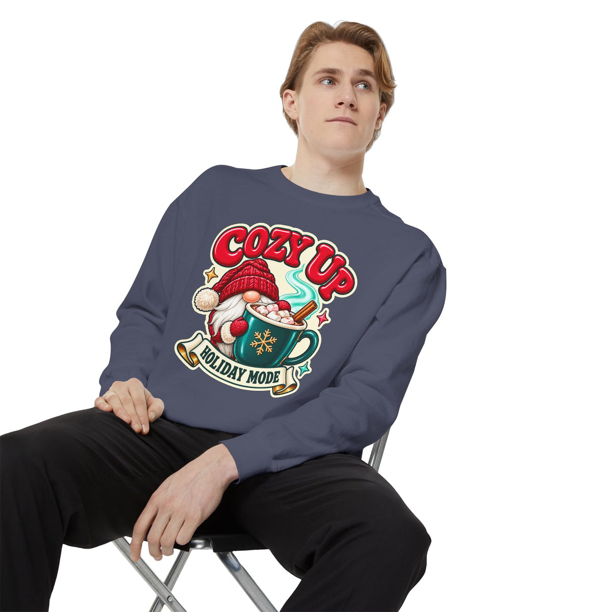 Cozy Up Christmas Mode Gnome Cocoa Sweatshirt