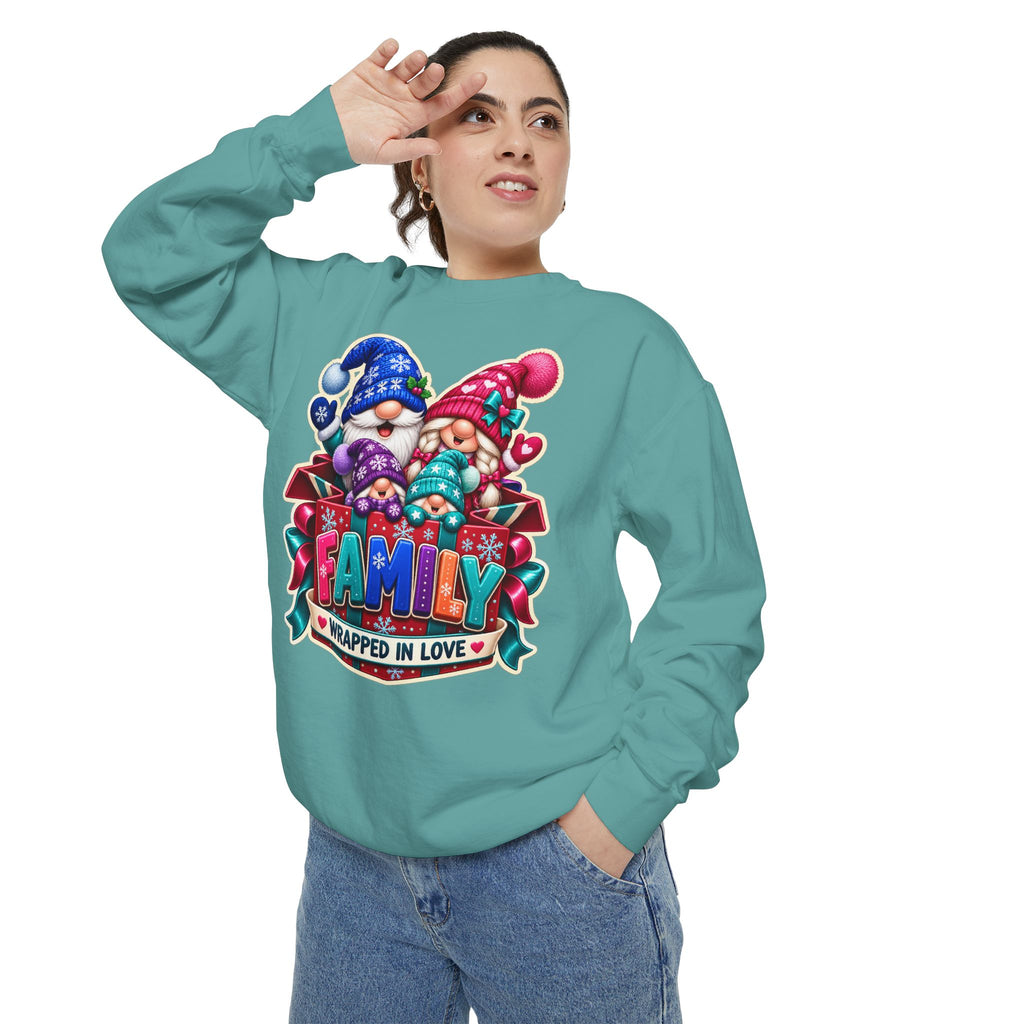Family Wrapped in Gnome Love Christmas Sweatshirt