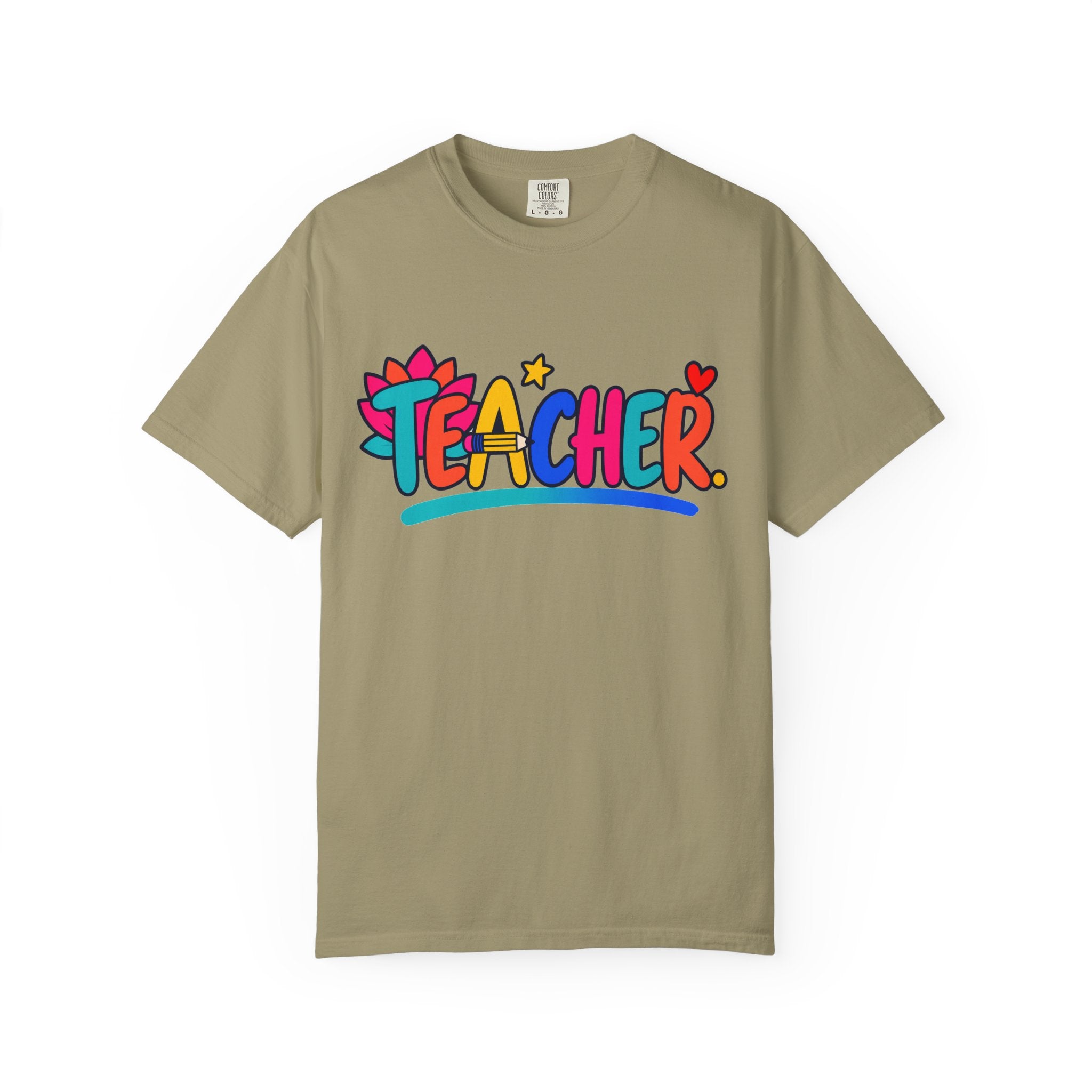Colorful Teacher Comfort Colors® Heavyweight Tee 🍎✏️