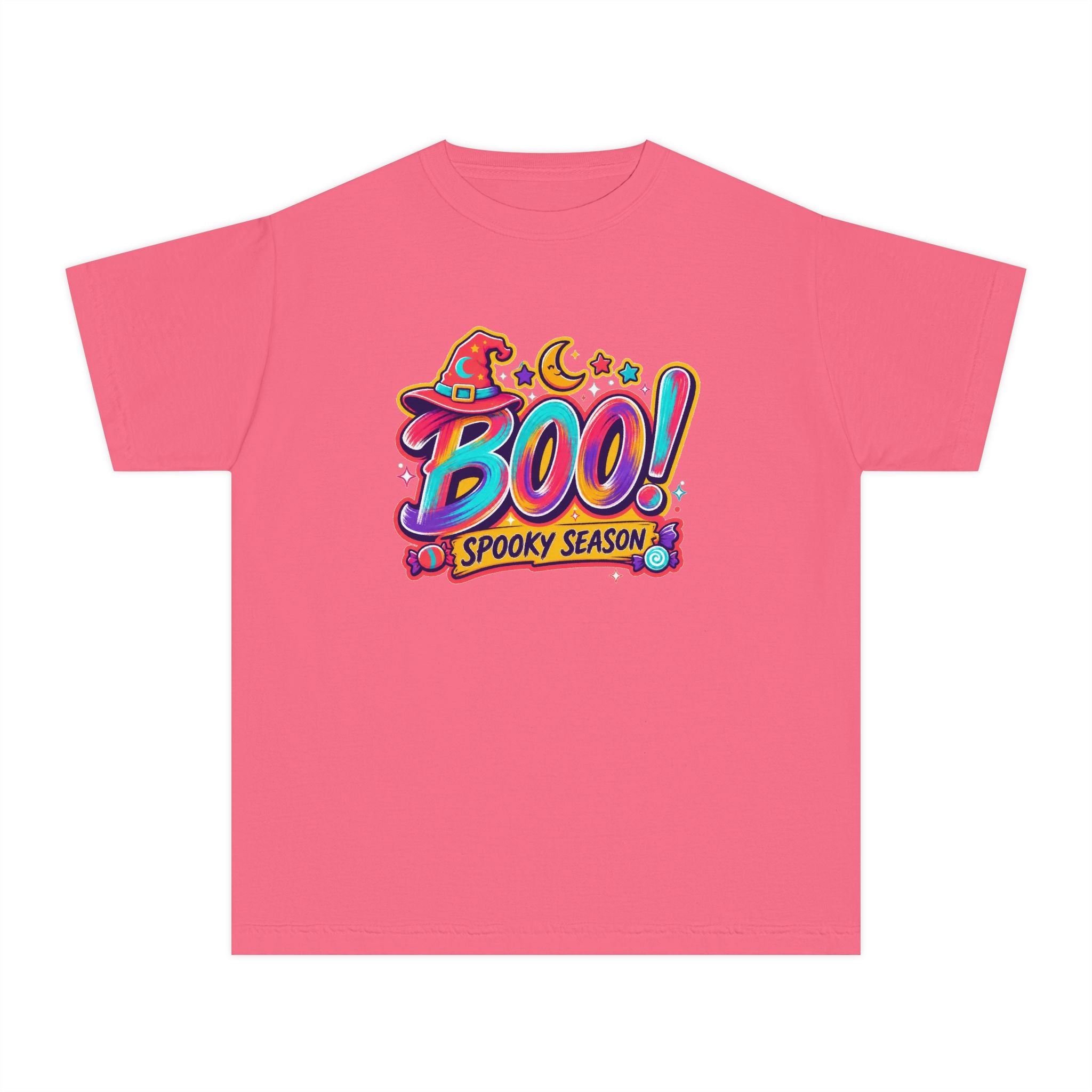 🎃 BOO! Spooky Season Youth Retro Tee ✨