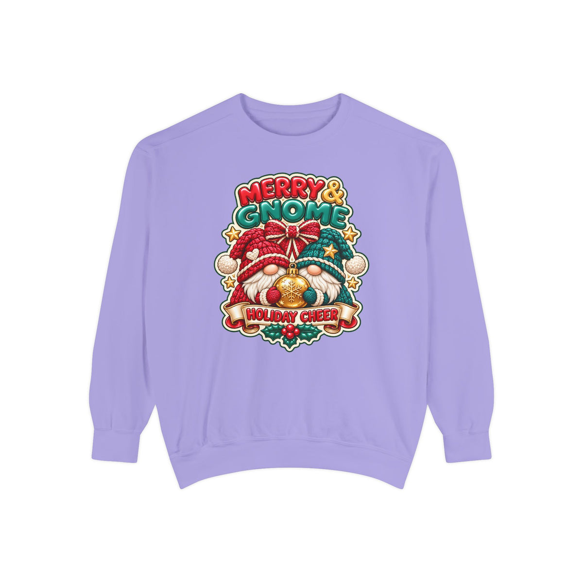 Merry and Gnome Holiday Cheer Sweatshirt — Cute Christmas Design