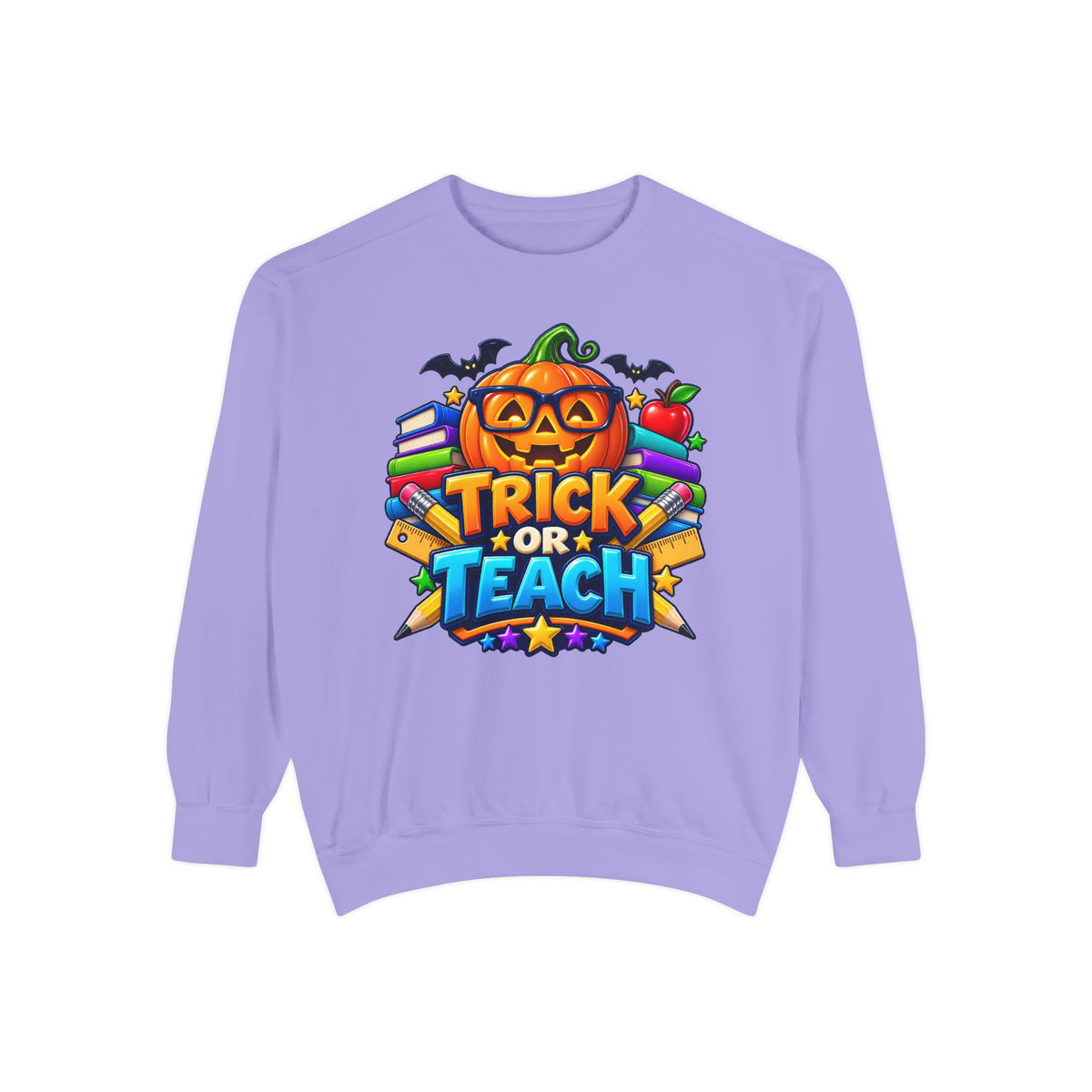 Trick or Teach Halloween Teacher Sweatshirt 🎃📚 | Pumpkin School Crewneck