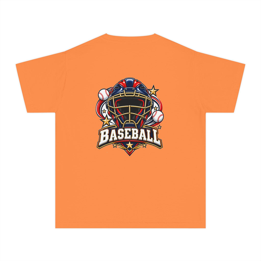 Baseball Catcher Mask Youth Tee — Patriotic Baseball Graphic T‑Shirt  ⚾