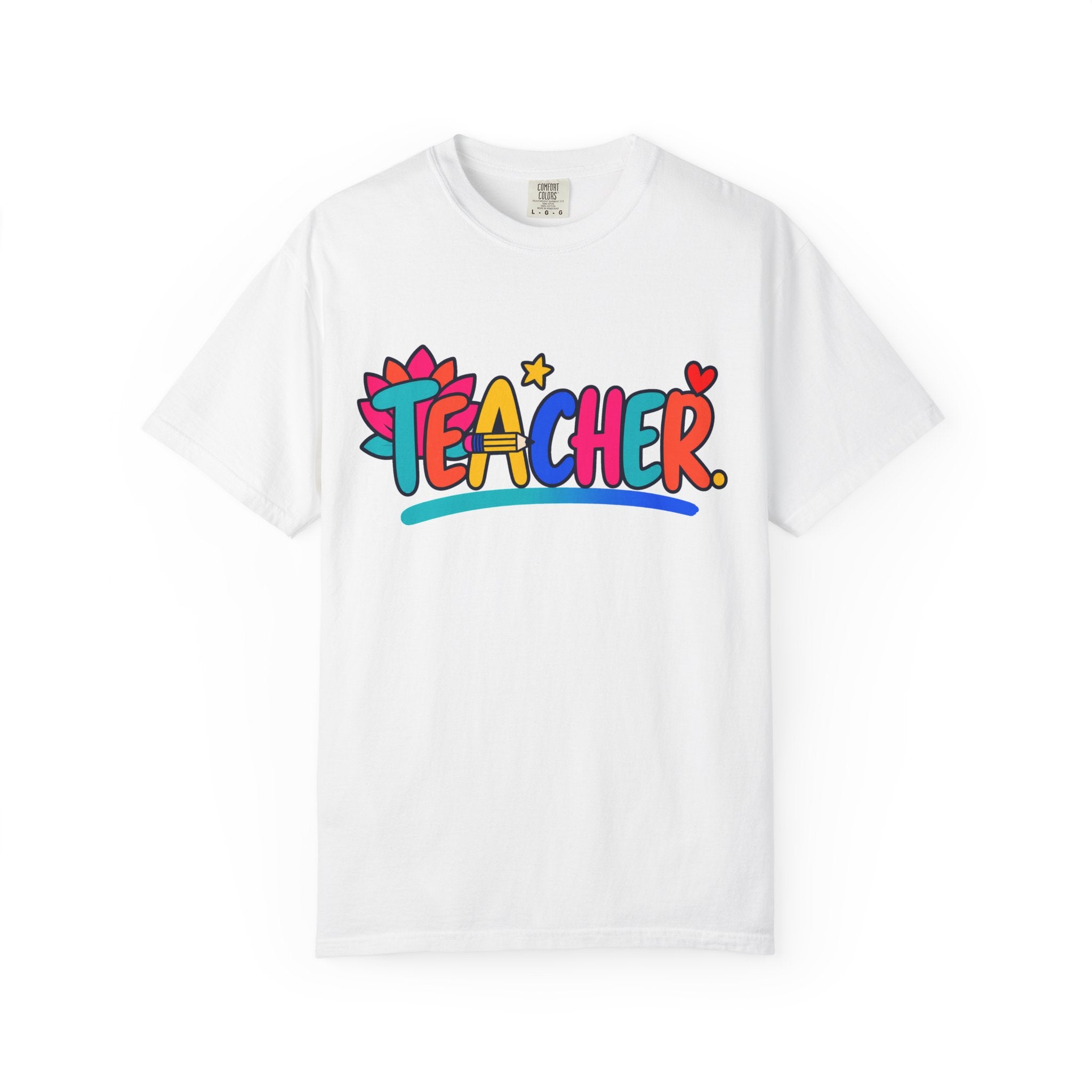 Colorful Teacher Comfort Colors® Heavyweight Tee 🍎✏️