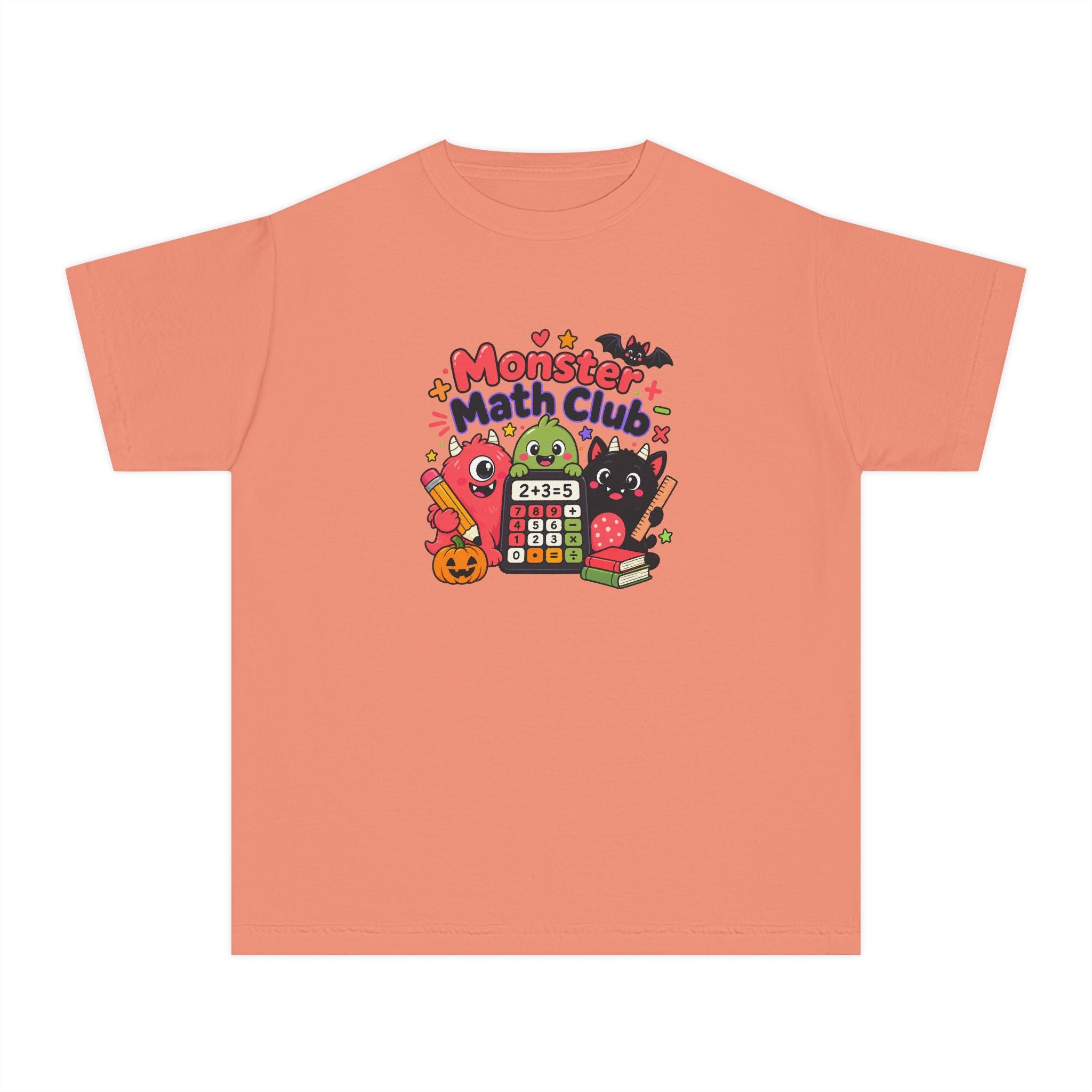 🎃 Monster Math Club Halloween Youth Retro Tee 🧮👻