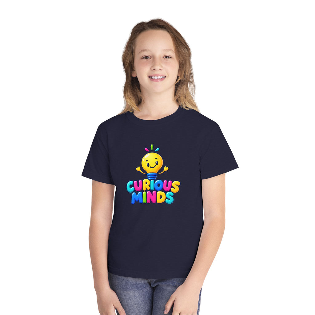 💡 Curious Minds Kids Tee Colorful Happy Character