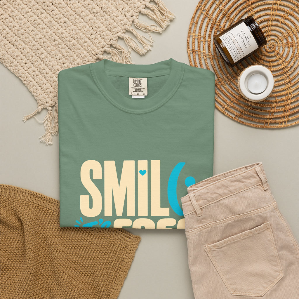 SMIL(: It’s Free Garment-Dyed Graphic Tee