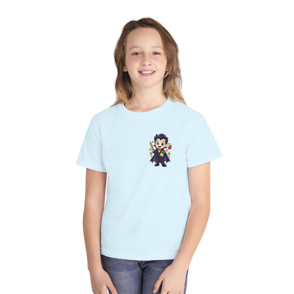 Vampire Trick-or-Treat Kids Tee — Cute Cartoon Vampire Halloween Shirt