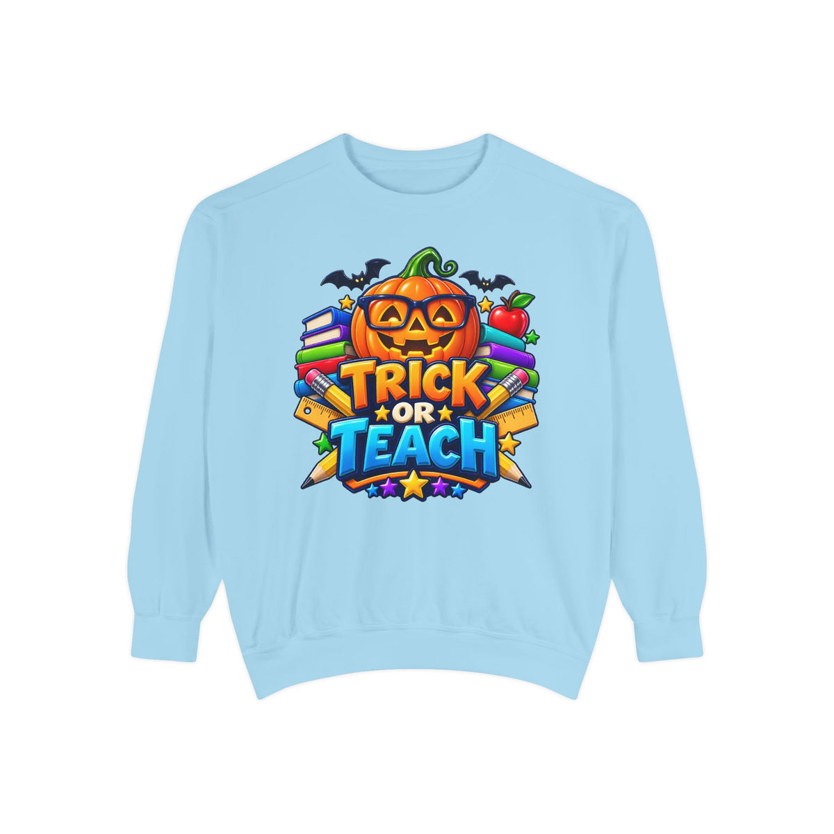 Trick or Teach Halloween Teacher Sweatshirt 🎃📚 | Pumpkin School Crewneck