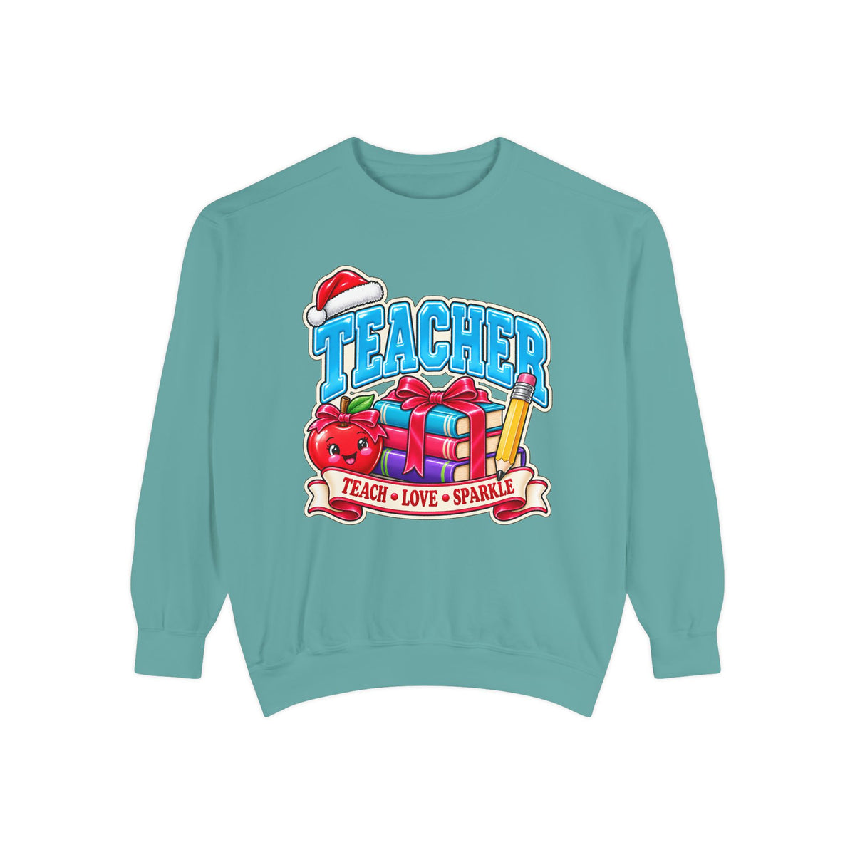 Teach • Love • Sparkle Christmas Teacher Sweatshirt