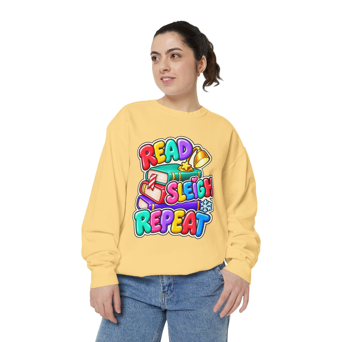 Read, Sleigh, Repeat Christmas Sweatshirt 📚🔔❄️
