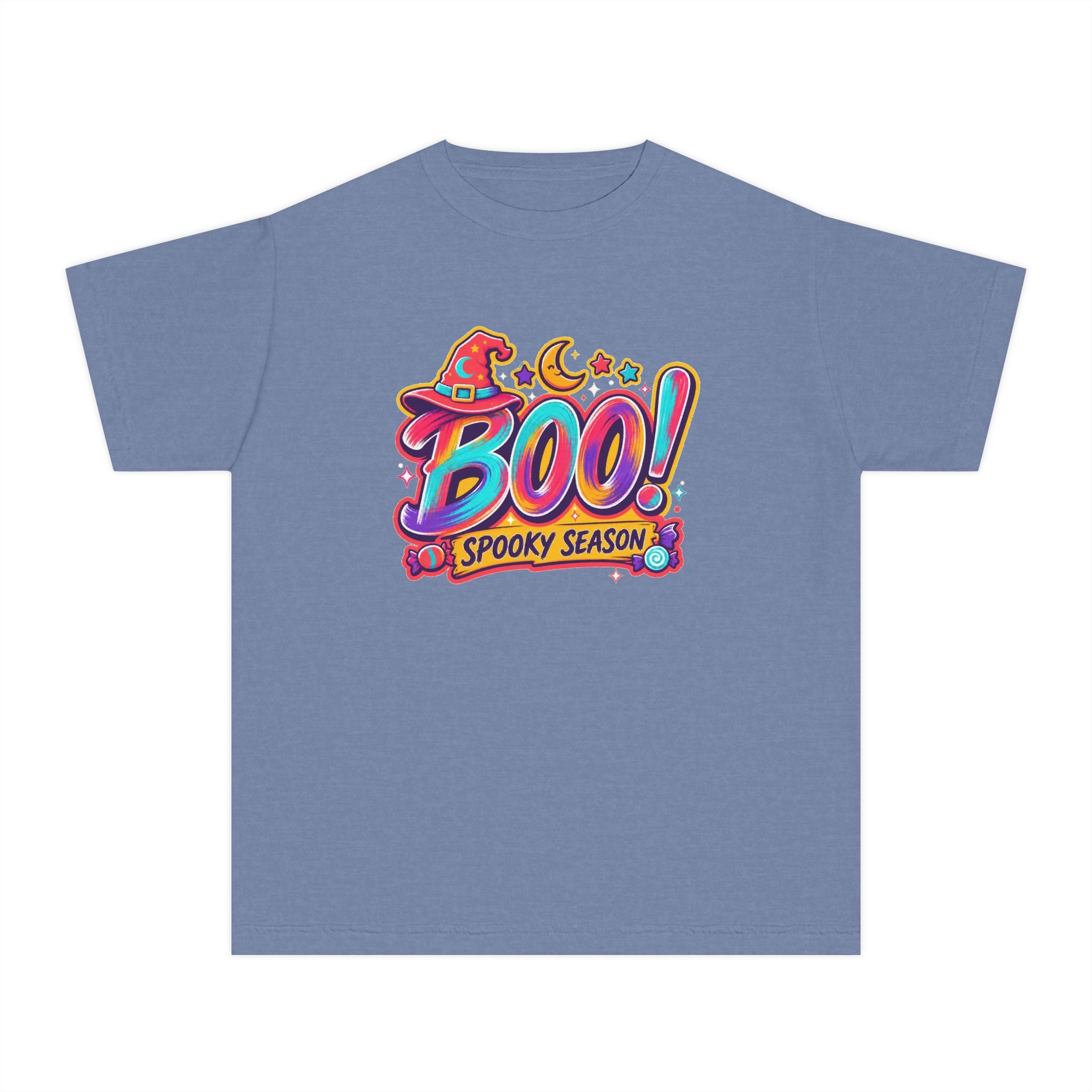 🎃 BOO! Spooky Season Youth Retro Tee ✨