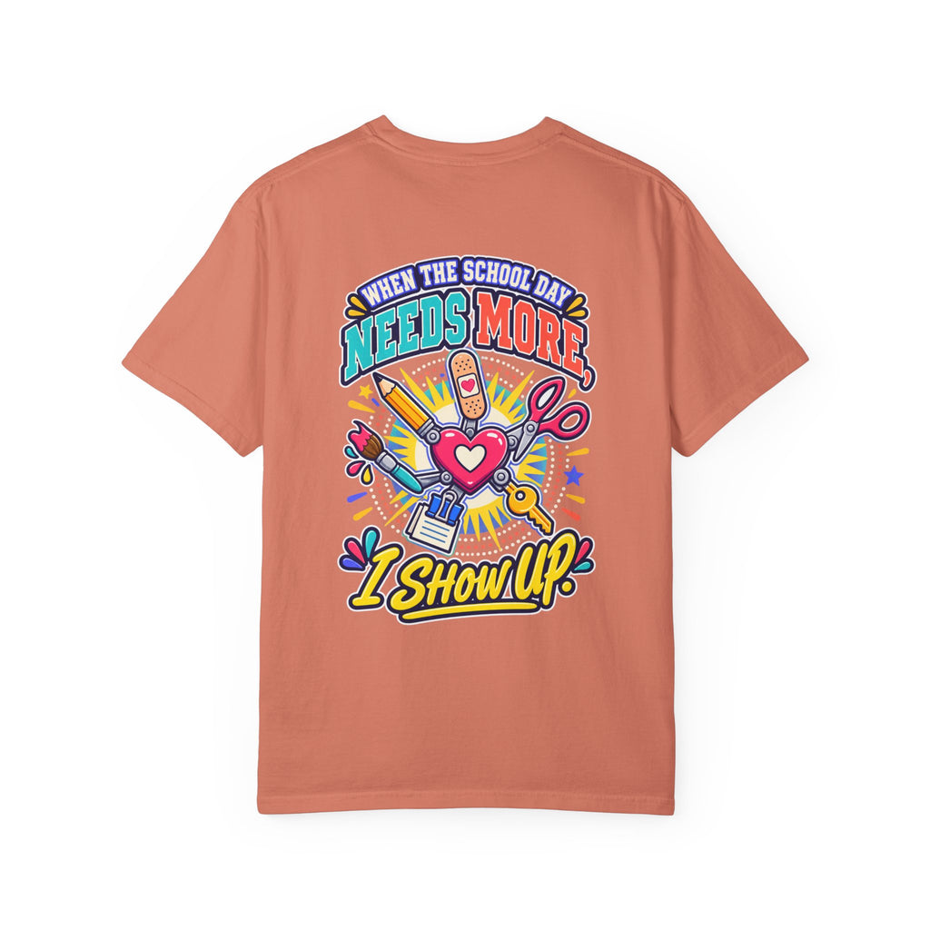 Here to Help School Support Staff Comfort Colors® Tee 🍎✏️
