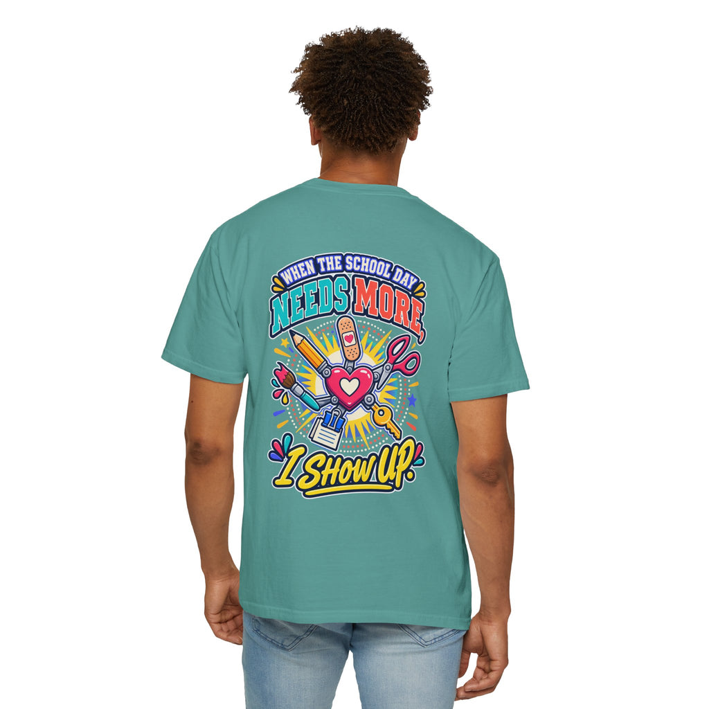 Here to Help School Support Staff Comfort Colors® Tee 🍎✏️
