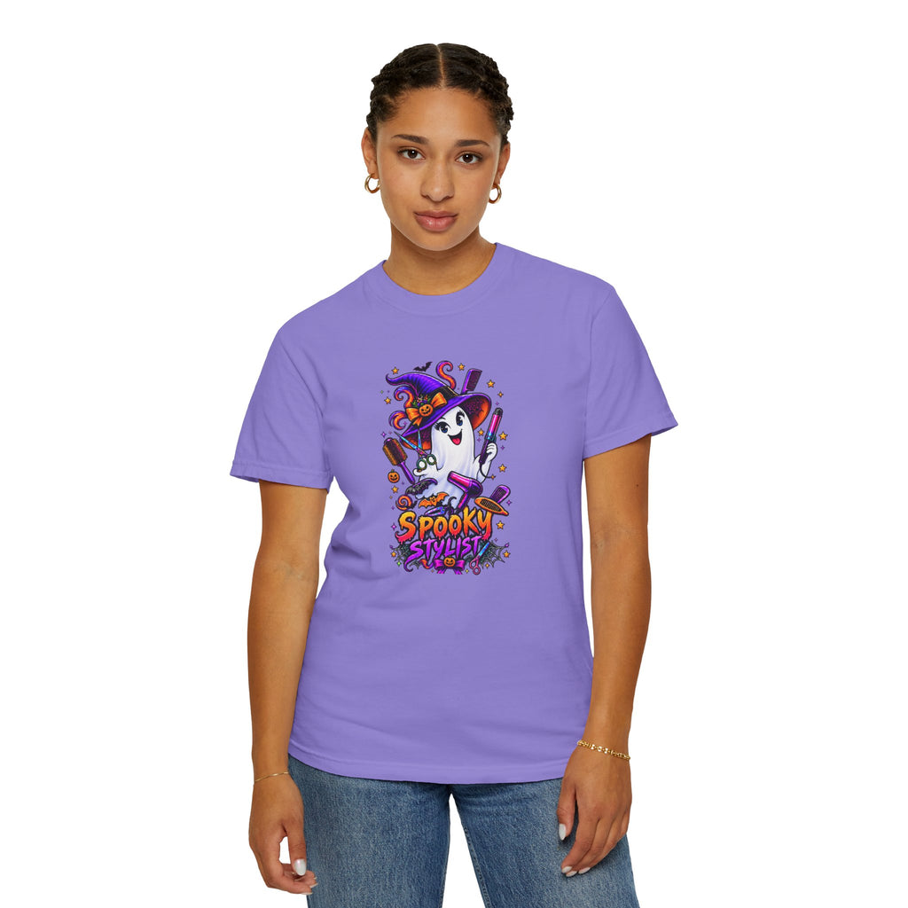 Spooky Stylist Halloween Tee – Adult Unisex Beauty Salon Party Shirt