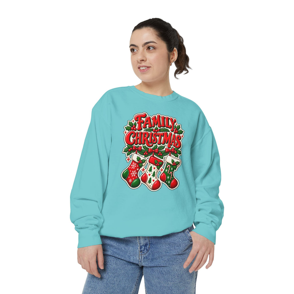 Family Christmas Stocking Holiday Sweatshirt
