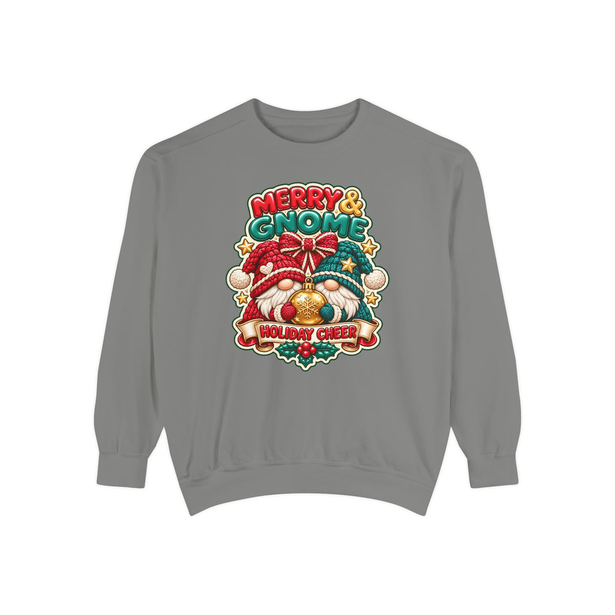 Merry and Gnome Holiday Cheer Sweatshirt — Cute Christmas Design