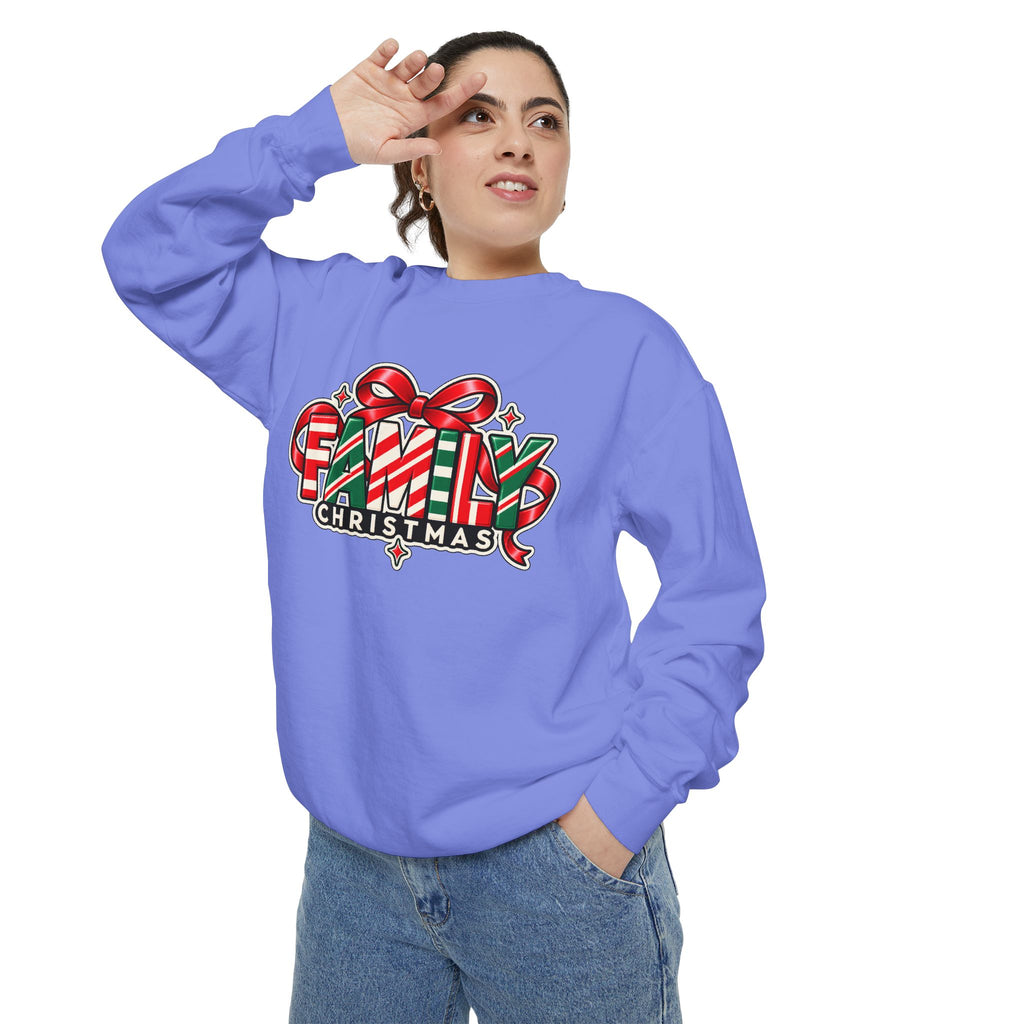 Family Christmas Candy Cane Holiday Sweatshirt