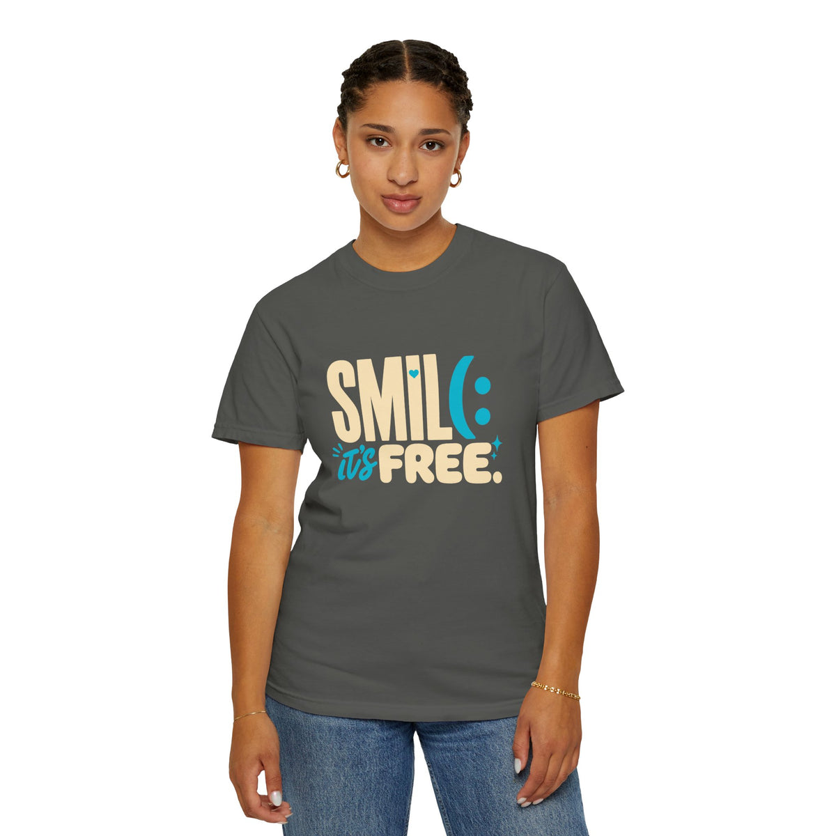 SMIL(: It’s Free Garment-Dyed Graphic Tee