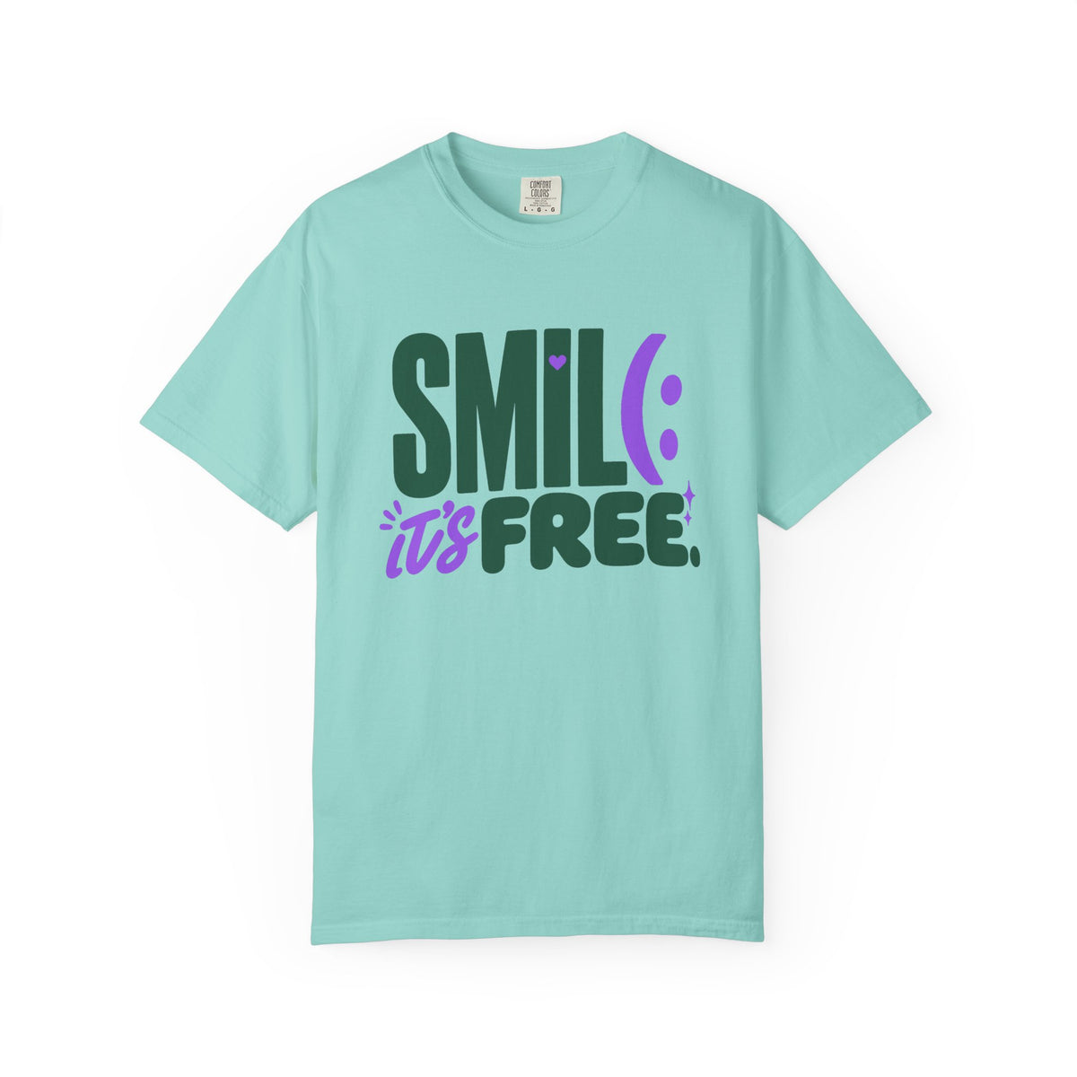 SMILE IT’S FREE! Garment-Dyed Graphic Tee
