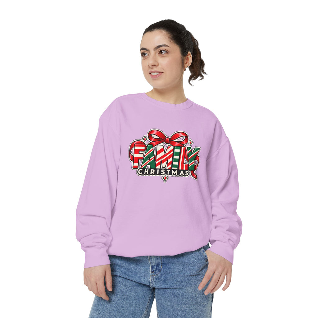 Family Christmas Candy Cane Holiday Sweatshirt