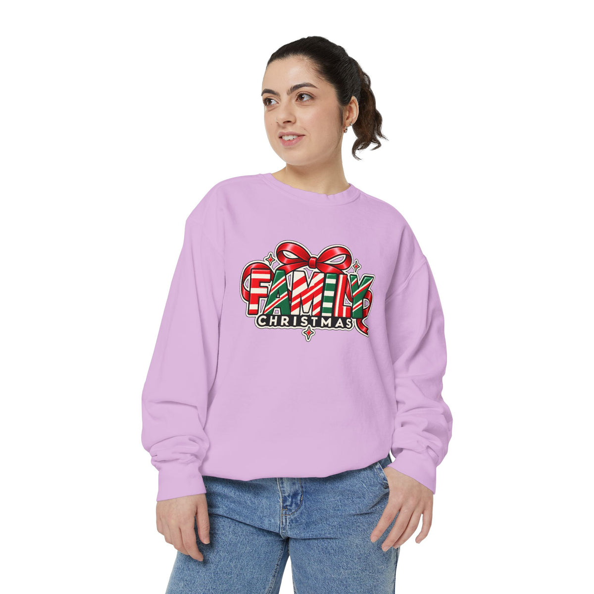 Family Christmas Candy Cane Holiday Sweatshirt