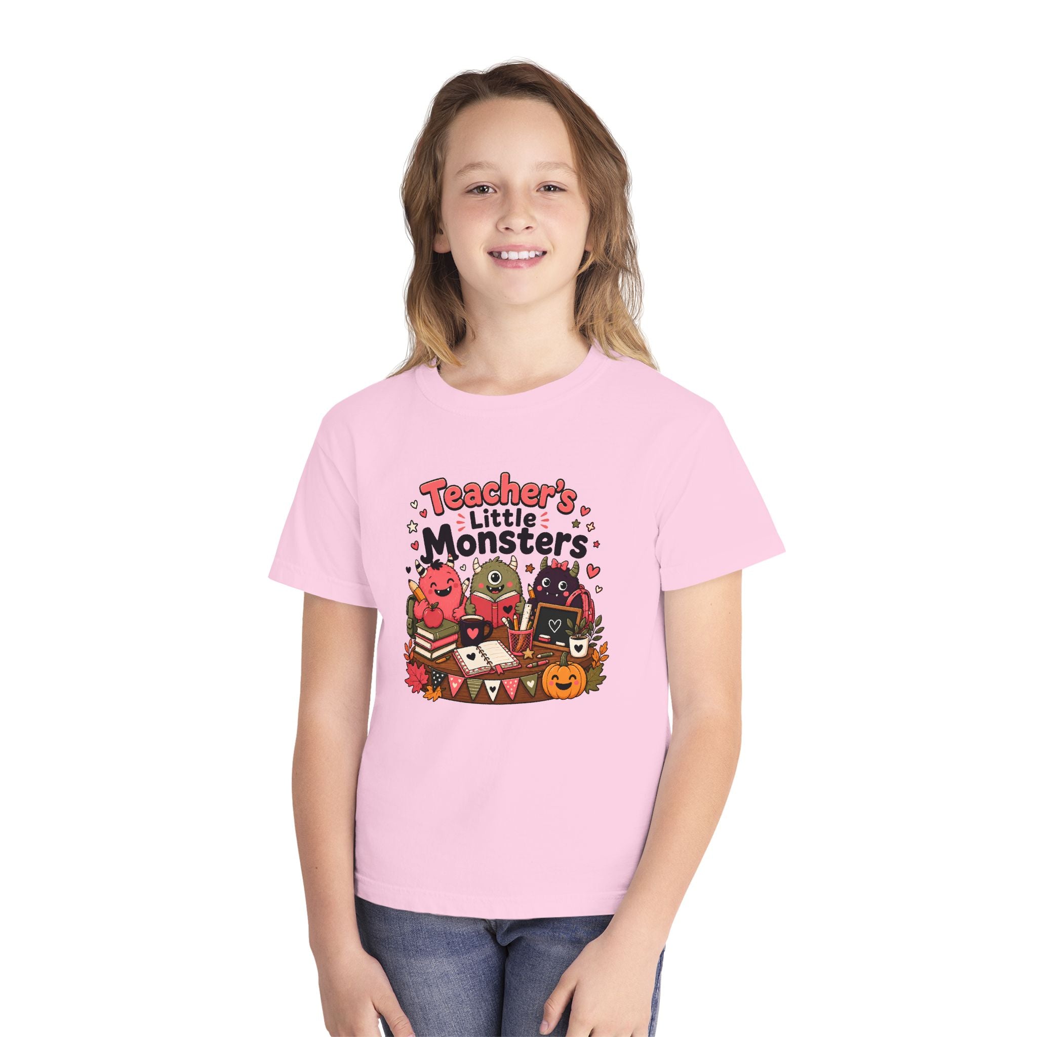 Teacher’s Little Monsters Youth Retro Tee 🍎📚