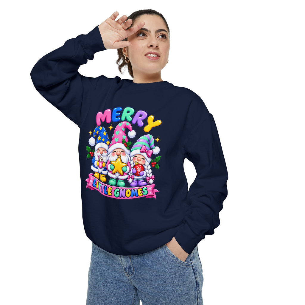 Merry Little Gnomes Sweatshirt Cute Christmas Holiday Crewneck
