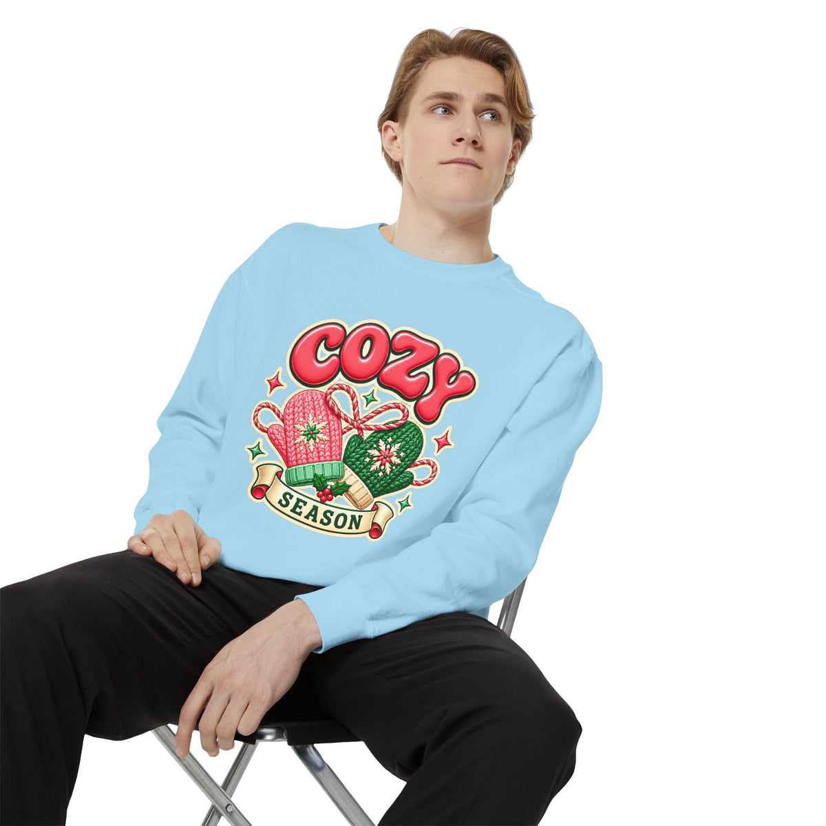 Cozy Season Christmas Sweatshirt 🧤🎄☕️