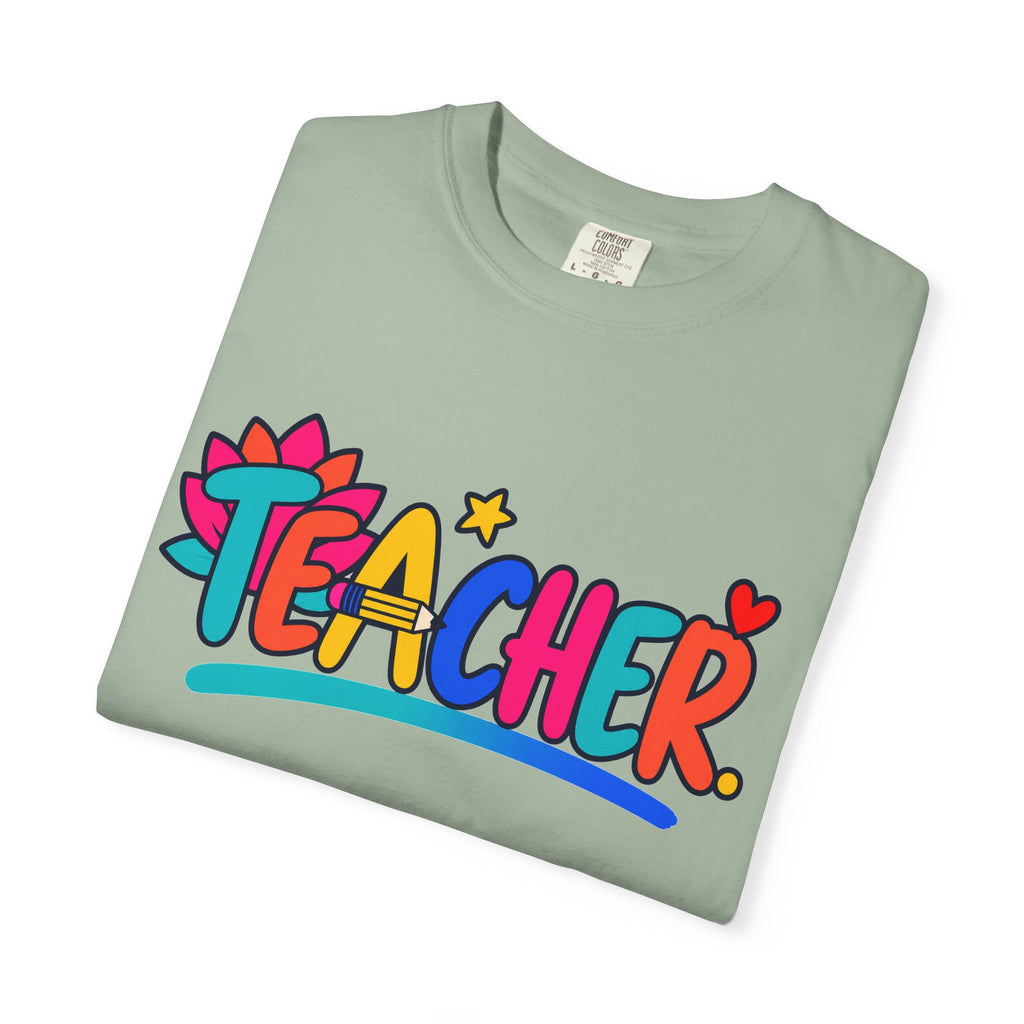Colorful Teacher Comfort Colors® Heavyweight Tee 🍎✏️
