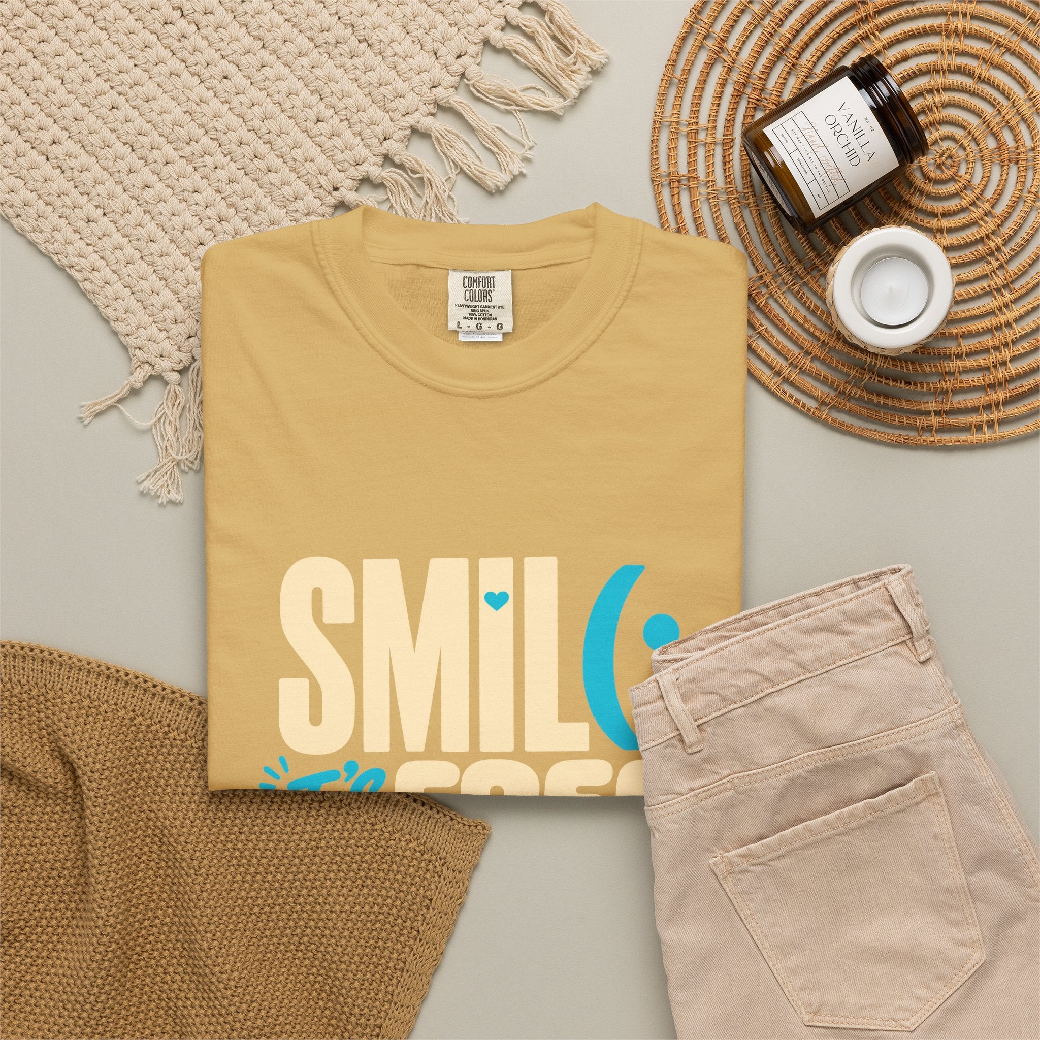 SMIL(: It’s Free Garment-Dyed Graphic Tee