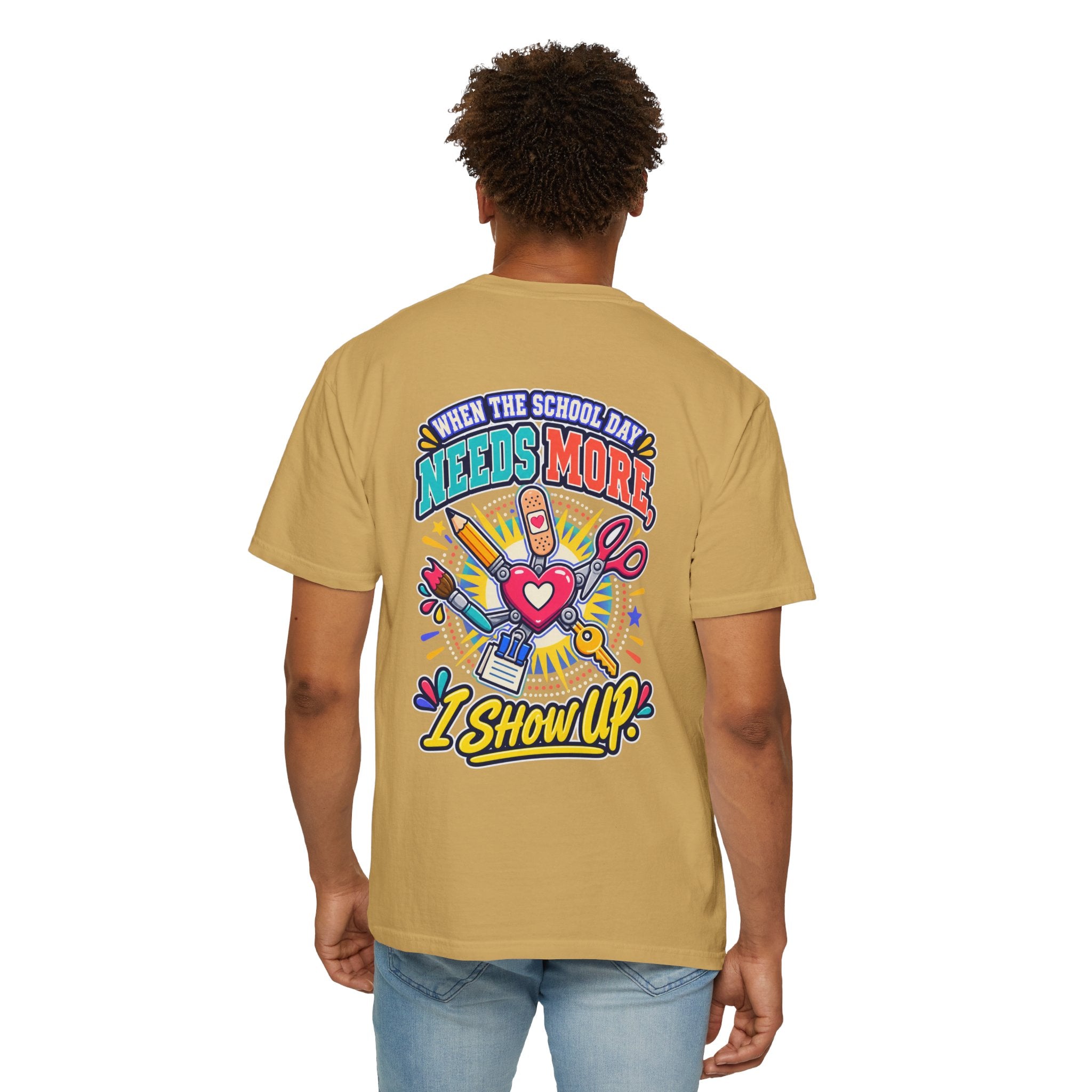 Here to Help School Support Staff Comfort Colors® Tee 🍎✏️
