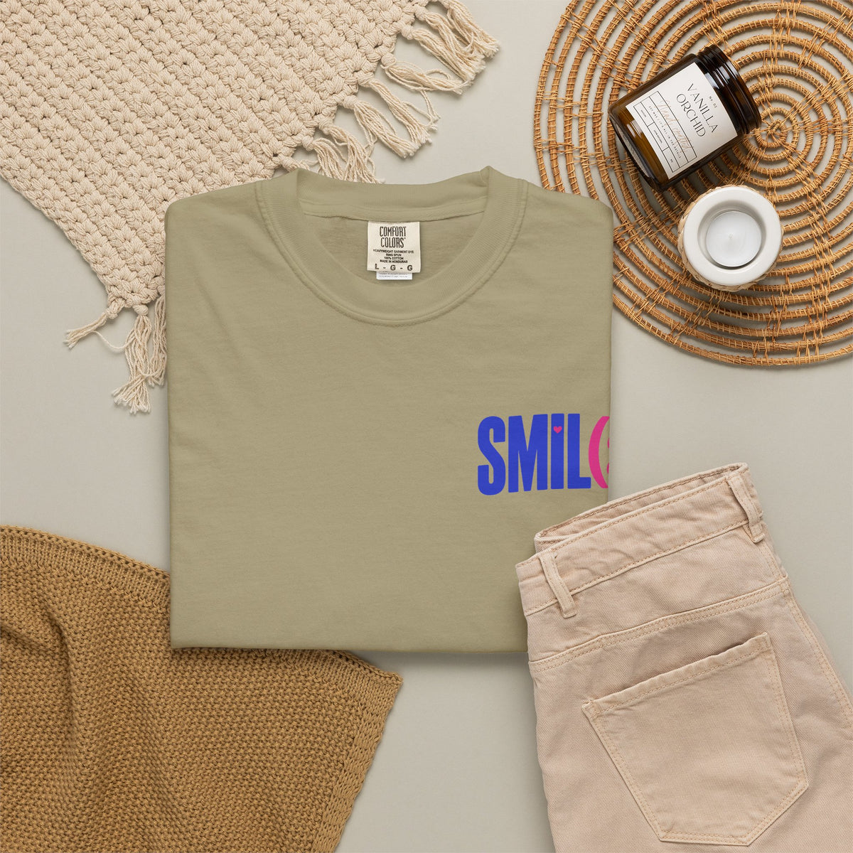 SMIL(: It’s Free Garment-Dyed Graphic Tee