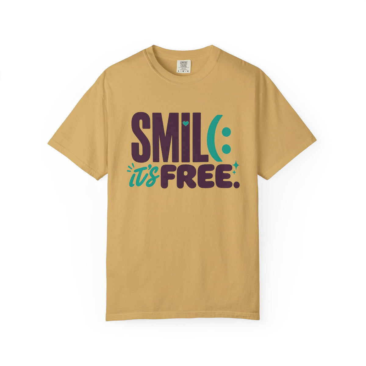 SMILE IT’S FREE! Garment-Dyed Graphic Tee
