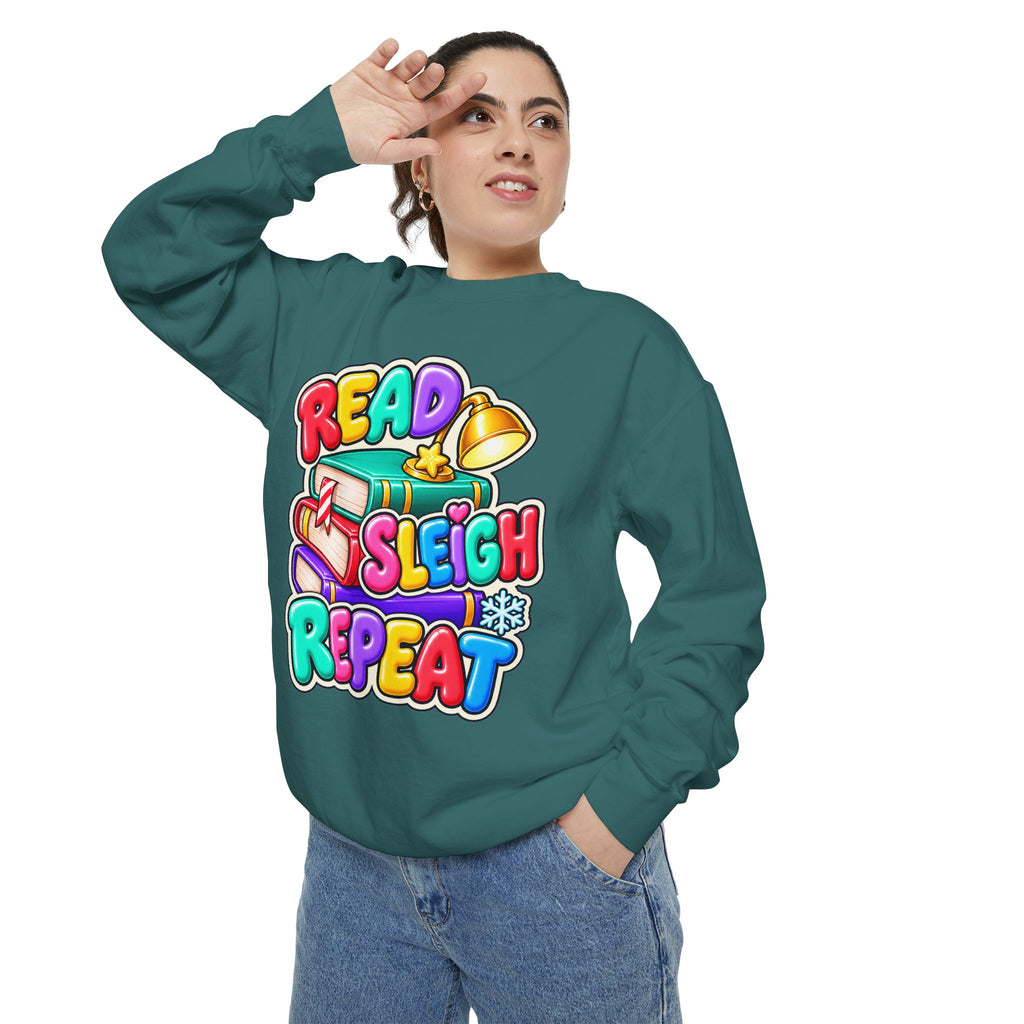Read, Sleigh, Repeat Christmas Sweatshirt 📚🔔❄️